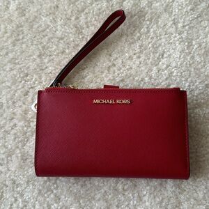 Michael Kors Red Wristlet Wallet